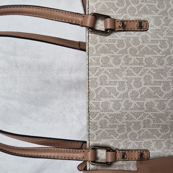 Calvin Klein Cream and Brown Women's Tote Bag - Picture 11 of 12